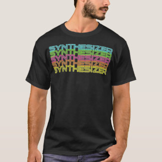 80s Retro Analogue Synth Synthwave Modular Synthes T-Shirt