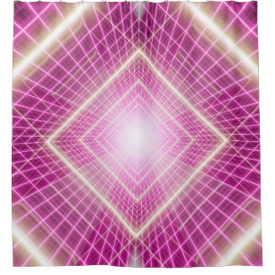 80s retro and sci fi pop art scene. shower curtain