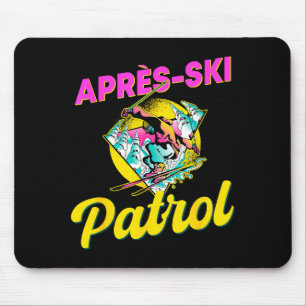 80s retro apres-ski patrol wear 90s skiing mouse mat