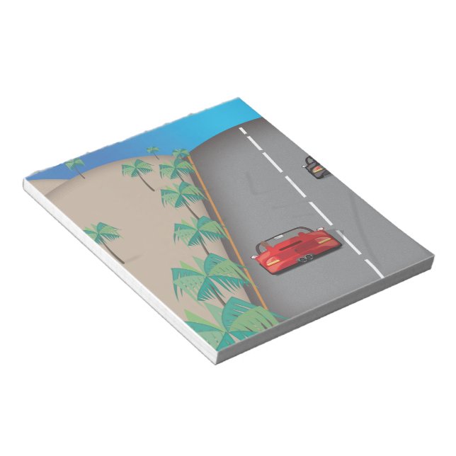80s Retro Arcade Race Notepad (Angled)