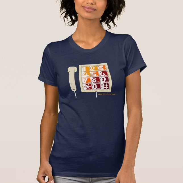 80's Retro Big Button Phone T-Shirt (Front)