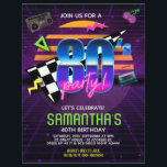 80s Retro Birthday Party  Flyer<br><div class="desc">80s Retro Birthday Party Flyer - Travel back to the totally bodacious 80’s with this one in a million retro 80s birthday invitation. The hair, the fashion and the music, keep this stylish decade in the hearts and minds of the young and the young at heart. This radical invitation features...</div>