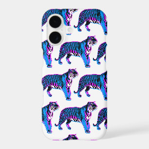 80s Retro Blue Tigers