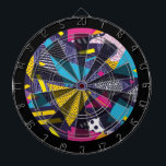 80s Retro Colorful Texture  Dartboard<br><div class="desc">Bring the vibrant energy of the 80s to your game room with this eye-catching dartboard! The bold, colorful textures and retro design make it a unique and fun addition to any space. Perfect for casual gatherings or competitive matches, this dartboard adds a stylish and playful touch to your entertainment area....</div>