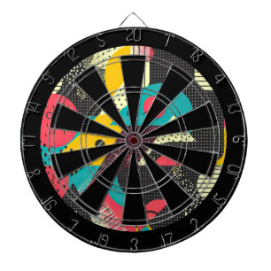 80s Retro Colorful Texture  Dartboard