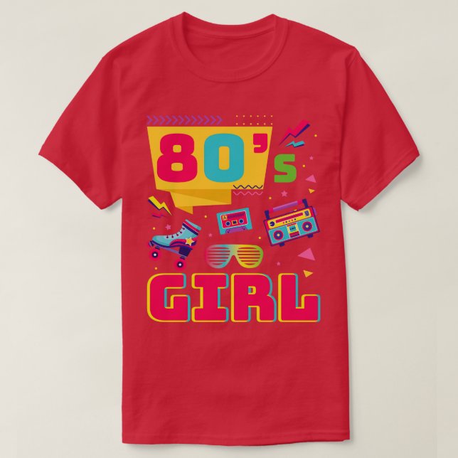 80s Retro Costume Theme Party Costume 90s Party T-Shirt (Design Front)