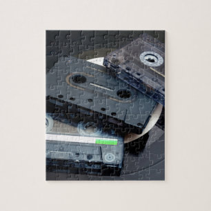 80's Retro Design - Audio Cassette Tapes Jigsaw Puzzle