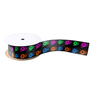 80's Retro Design - Audio Cassette Tapes Satin Ribbon