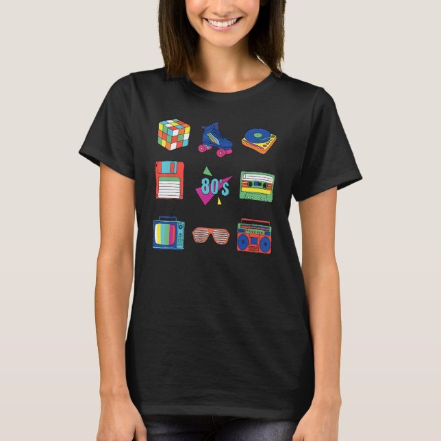 80's Retro Fashion Throwback Culture Disco Music P T-Shirt (Front)
