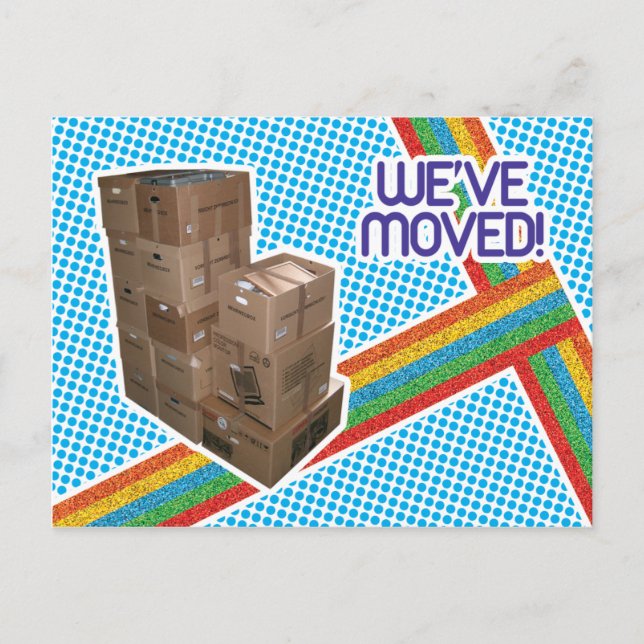80s Retro Moving Announcement (Front)