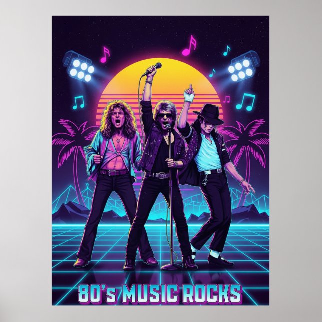 80's Retro music  Poster (Front)