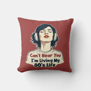 80s Retro Nostalgic Music Lover Throwback Design Cushion