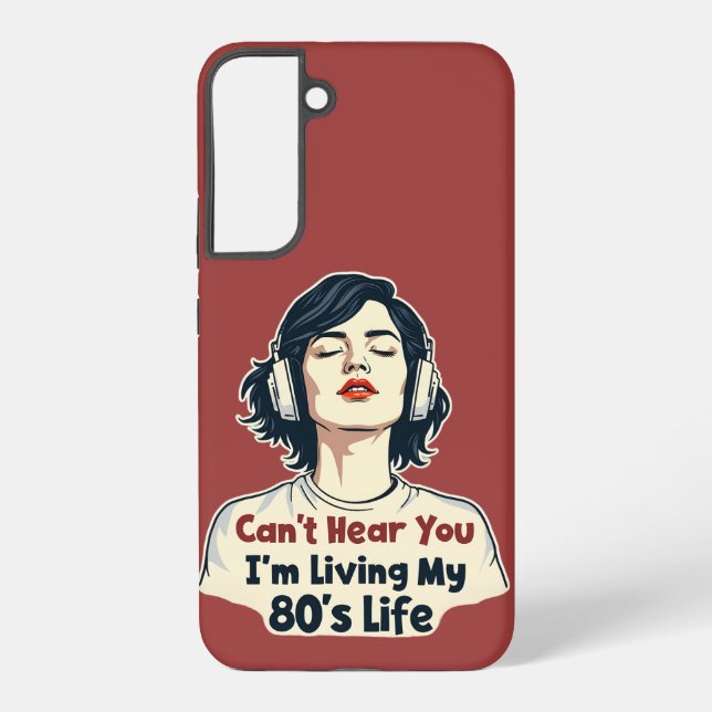 80s Retro Nostalgic Music Lover Throwback Design Samsung Galaxy S22+ Case (Back)