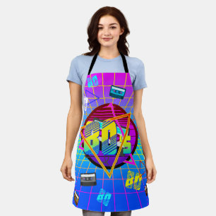 80's RETRO OLD SCHOOL CASSETTE TAPE   Apron