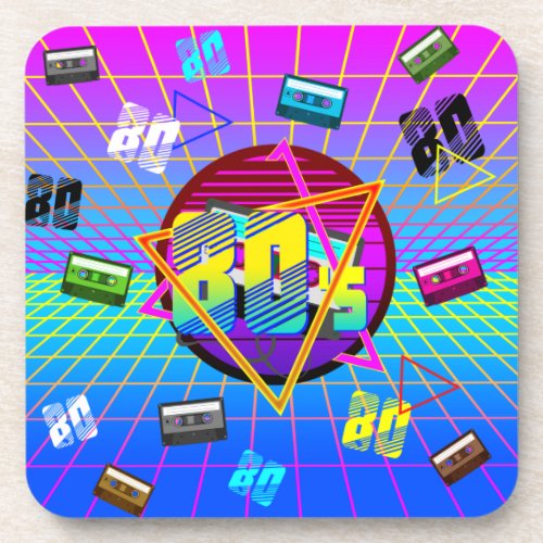 80s Retro Cassette Tape Drink Coaster