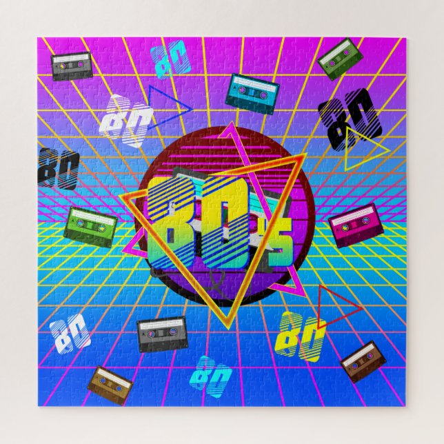 80's RETRO OLD SCHOOL CASSETTE TAPE   Jigsaw Puzzle (Vertical)
