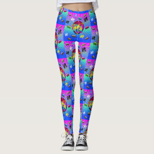 80's RETRO OLD SCHOOL CASSETTE TAPE   Leggings