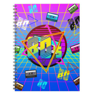 80's RETRO OLD SCHOOL CASSETTE TAPE     Notebook