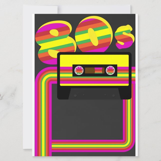 80s Retro Party Invitation (Front)
