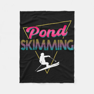 80s Retro Pond Skimming Apparel Ski Pond Skimmer  Fleece Blanket