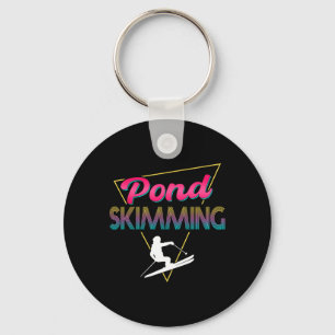 80s Retro Pond Skimming Apparel Ski Pond Skimmer Key Ring