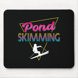 80s retro pond skimming apparel ski pond skimmer mouse mat