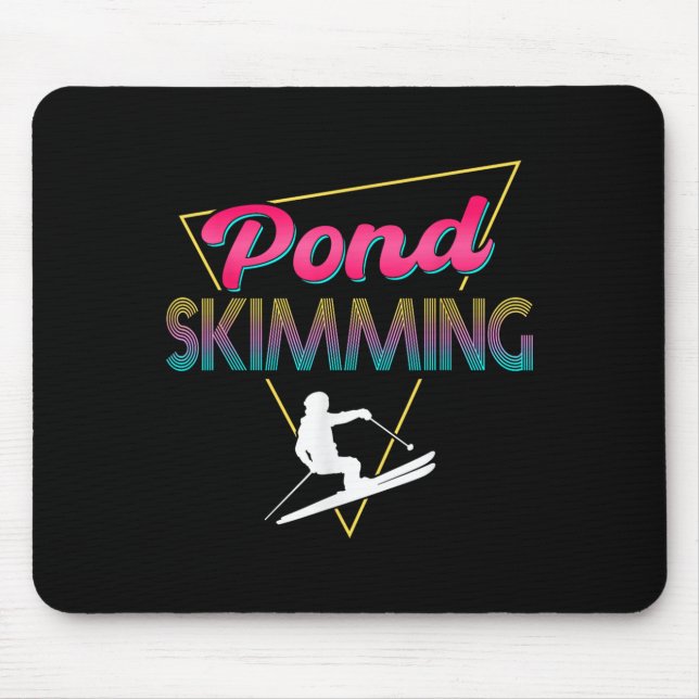 80s Retro Pond Skimming Apparel Ski Pond Skimmer  Mouse Mat (Front)