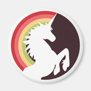 80's Retro Rainbow and Unicorn Magnet