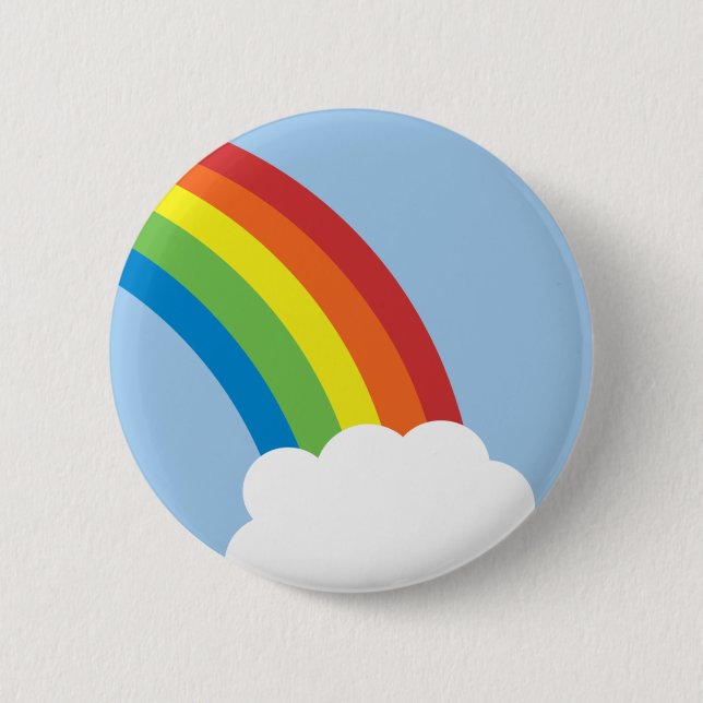 80's Retro Rainbow Button (Front)