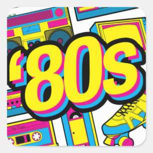  80s Retro Sticker Sheet – Vintage Throwback Vibes
