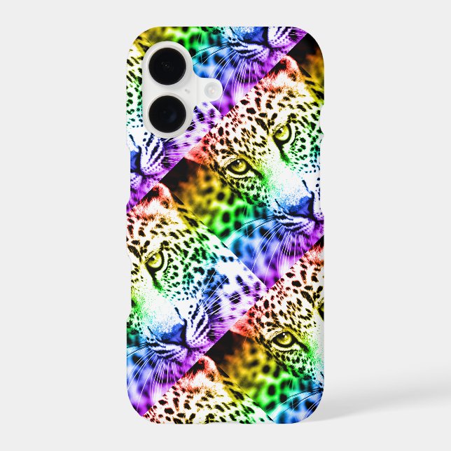 80s Retro Style Rainbow Leopard (Back)