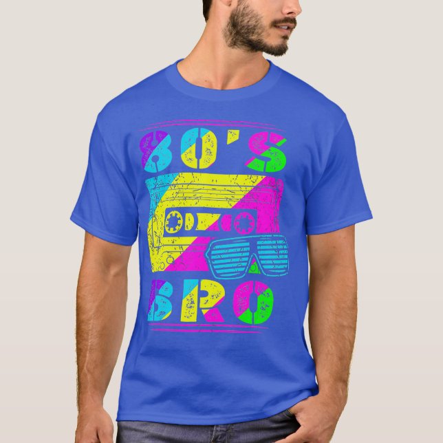 80s Retro Tape Bro Party 80s DJ Party Goer T-Shirt (Front)