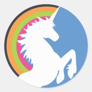 80's Retro Unicorn and Rainbow Stickers
