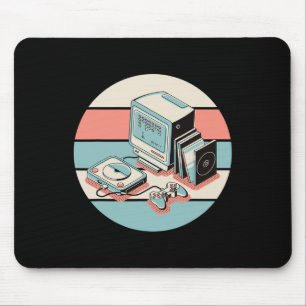 80s Retro Vintage Gamer Arcade Machine Gaming Gift Mouse Mat