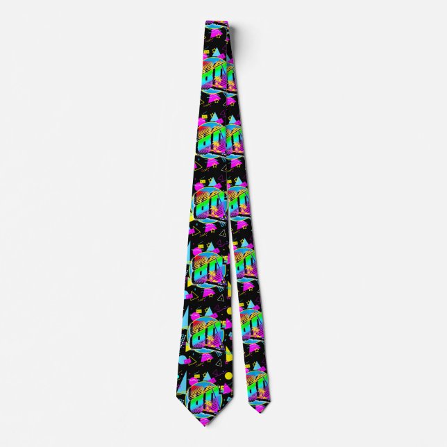 80'S RETRO VINTAGE OLD SCHOOL STYLE TIE (Front)