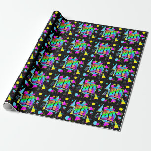 80'S RETRO VINTAGE OLD SCHOOL STYLE WRAPPING PAPER