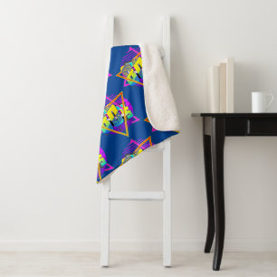 80's Retro Vintage Sherpa Blanket
