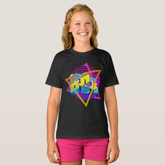 80's Retro Vintage Sunset T-Shirt (Front Full)