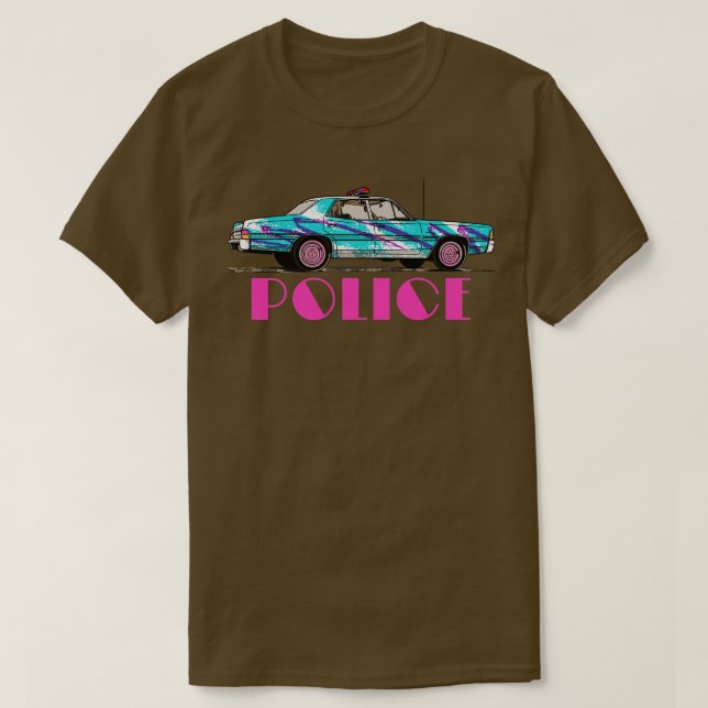 80s Retrowave Police T-Shirt (Design Front)
