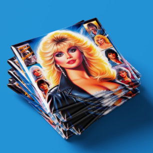 80s Retrowave Woman Magnet