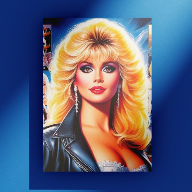 80s Retrowave Woman Postcard (Creator Uploaded)