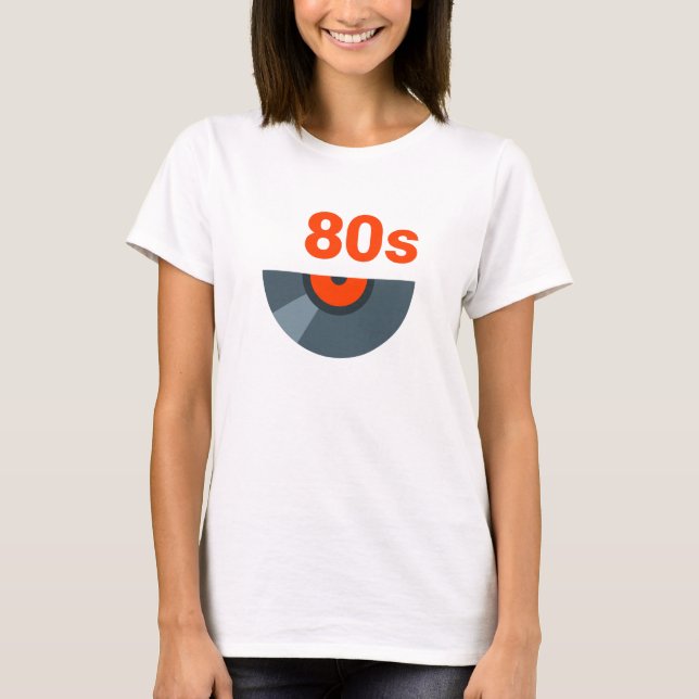 80s Rock 1980s Music Record T-Shirt (Front)