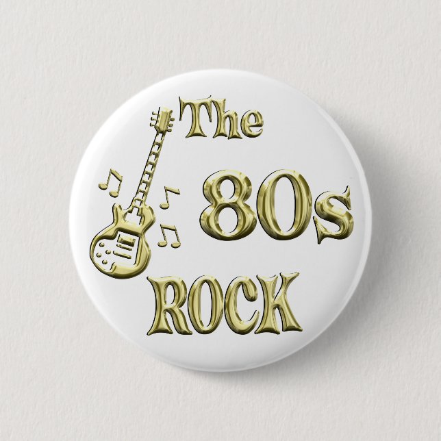 80s ROCK 6 Cm Round Badge (Front)