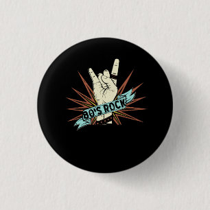 80s Rock Band 80's rock and roll Music Lover Rockb 3 Cm Round Badge