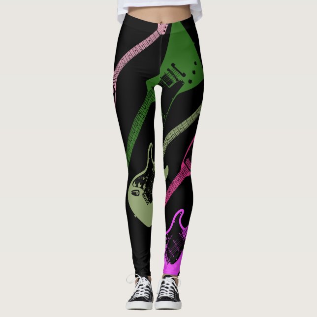 80s Rock Guitar Leggings (Front)