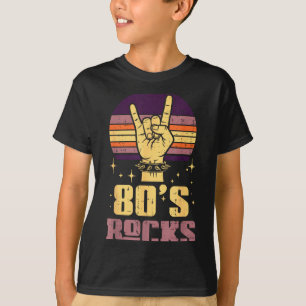 80s Rock Rocker Hand Vintage Punk Metal Music Men  T-Shirt
