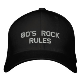 80's Rock Rules Hat-2 Embroidered Hat