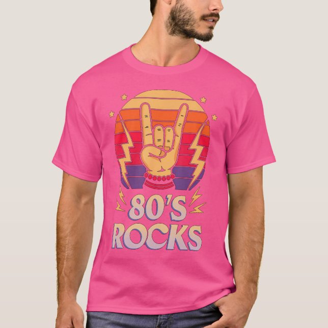 80'S Rocks 1980 Rock And Roll Party T-Shirt (Front)