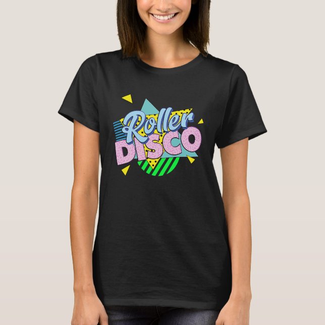 80s Roller Skate Party  ROLLER DISCO T-Shirt (Front)