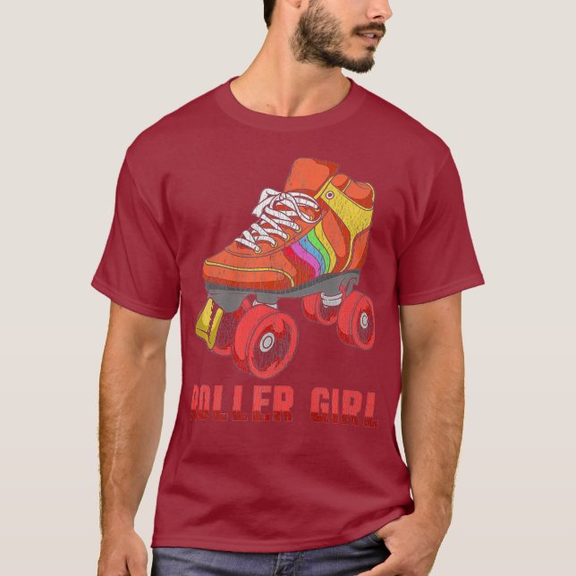 80s Rollerskates T Shirt Vintage Roller Skating (Front)
